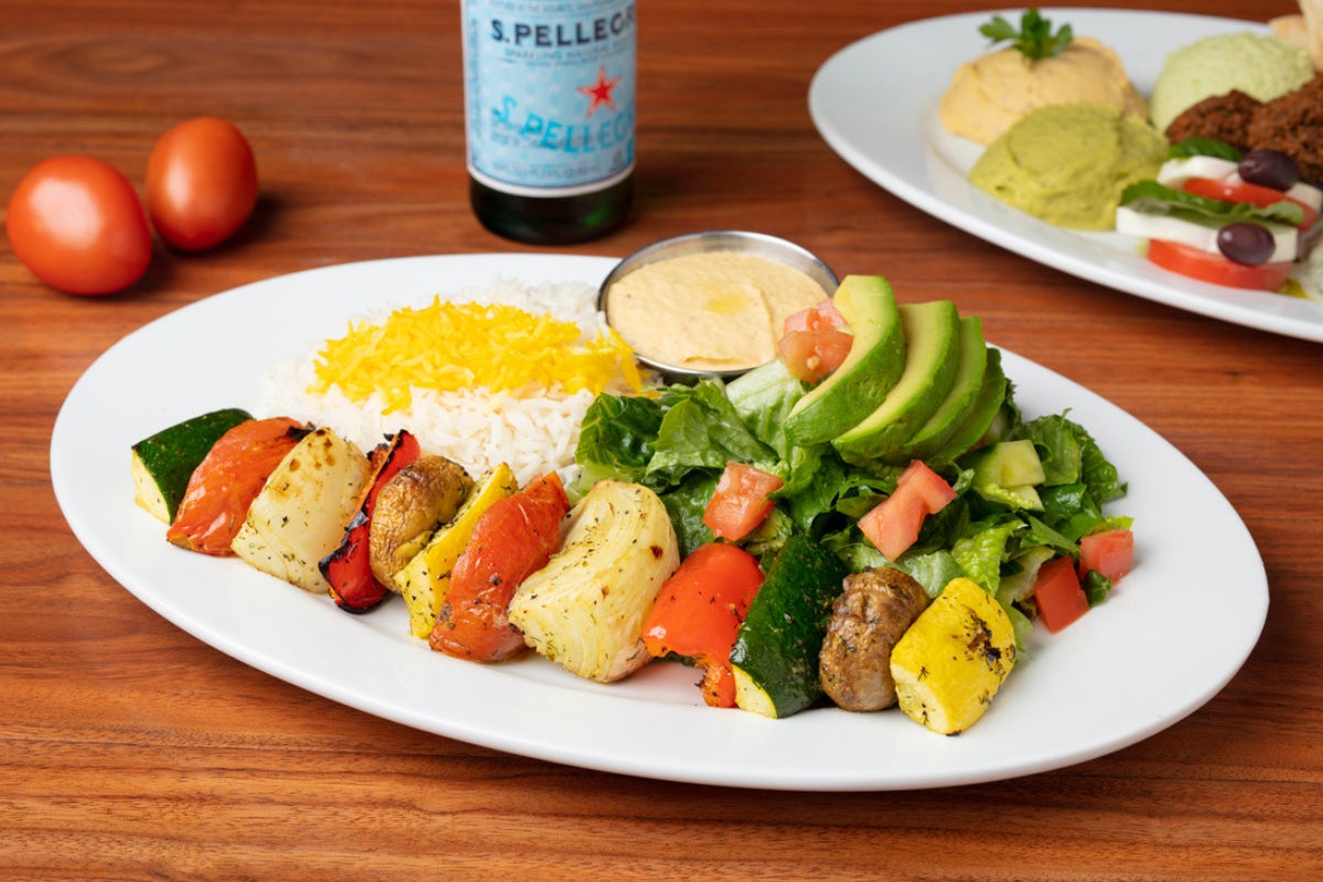 Order Vegetable Kabob food online from Panini Kabob Grill store, Irvine on bringmethat.com