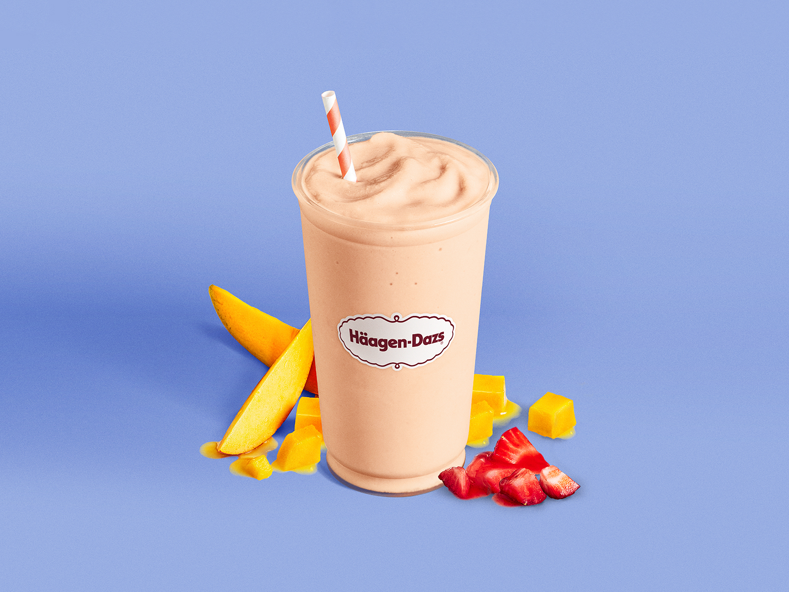 Order Strawberry Mango Smoothie food online from Haagen-Dazs store, Valley Stream on bringmethat.com