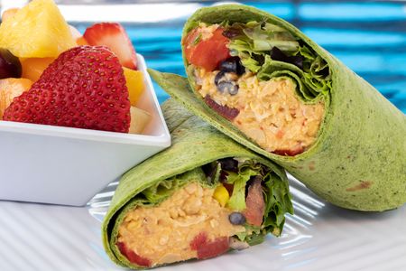 Order Roasted Red Pepper Hummus Wrap food online from Sweet Buzz Bean & Bistro store, Harrison City on bringmethat.com