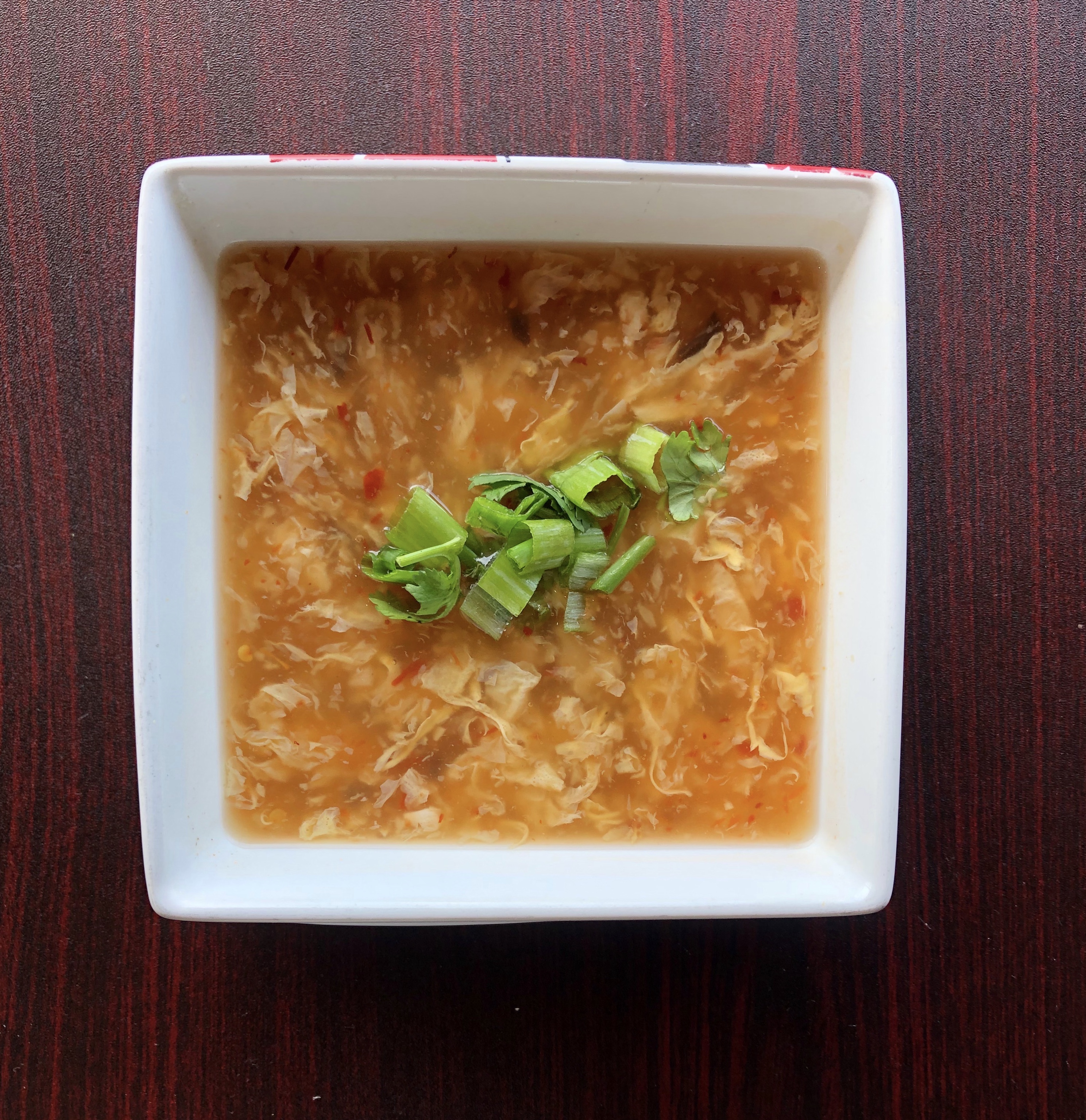Order Hot & Sour Soup food online from Lil Thai Express store, Clinton Township on bringmethat.com