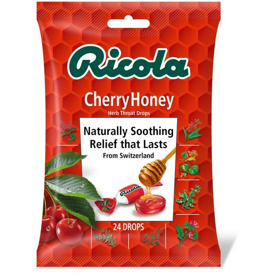 Order RICOLA Cherry Honey Herb Throat Drops (24 ct) food online from Rite Aid store, LEXINGTON on bringmethat.com