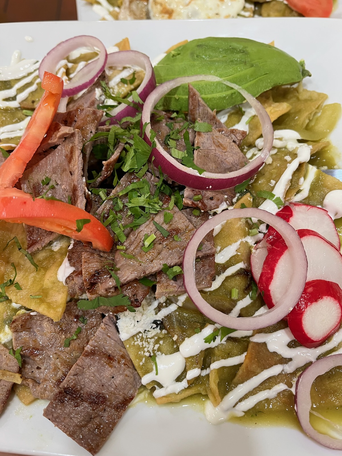 Order Chilaquiles con Carne food online from Las Margaritas Restaurant & Bar store, Ridgewood on bringmethat.com