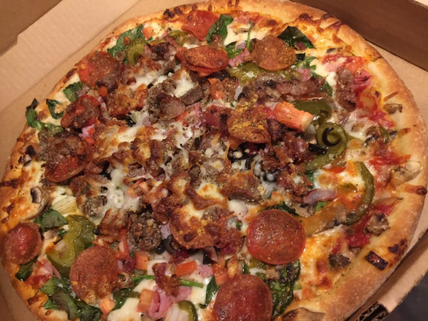 Order The Works Pizza food online from Venezia store, North Palm Beach on bringmethat.com