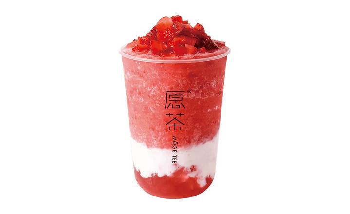 Order Strawberry Yogurt Tea (草莓厚乳酪) (17 oz) food online from moge tea store, Quincy on bringmethat.com