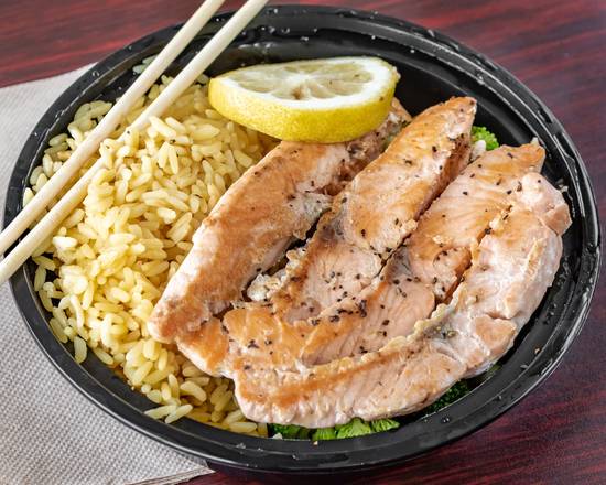 Order Hibachi Salmon Meal food online from Wings & grill store, Greensboro on bringmethat.com