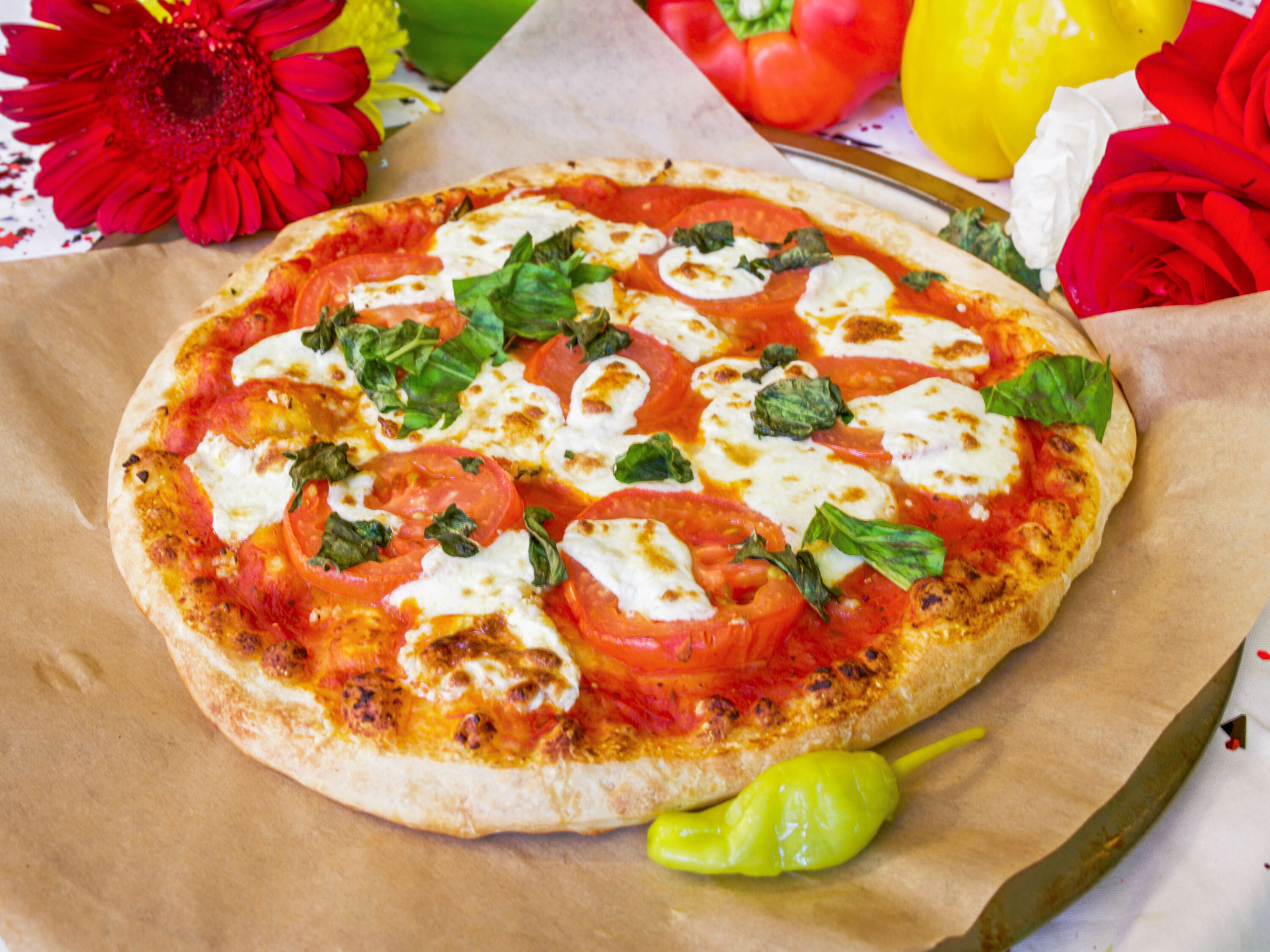 Order Margherita Pizza food online from The Watering Bowl store, Denver on bringmethat.com