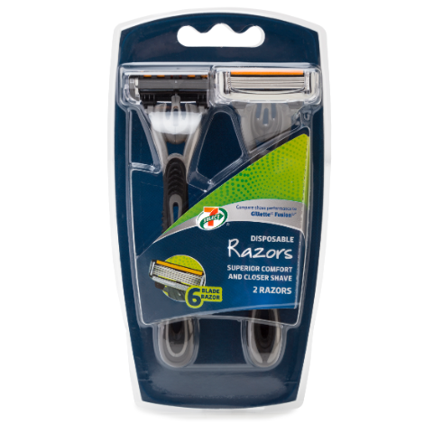 Order 7-Select Men's 6 Blade Razors 2 Pack food online from 7-Eleven store, West Columbia on bringmethat.com