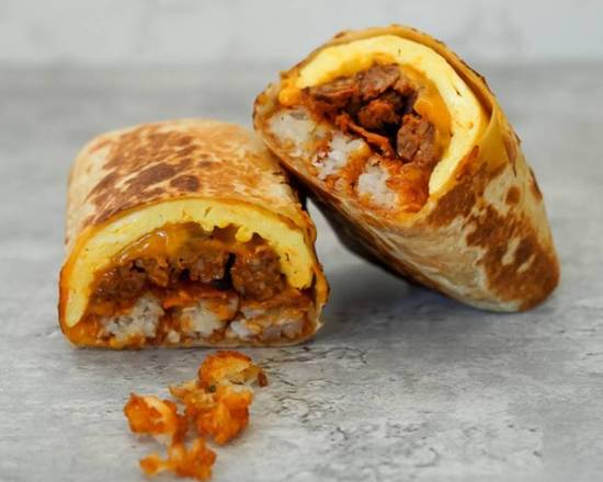 Order Carnivore Breakfast Burrito food online from Yolked Breakfast And More store, Alhambra on bringmethat.com