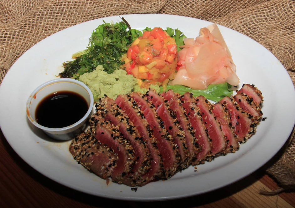 Order Seared Ahi Tuna food online from Gulf Drive Cafe & Tiki store, Bradenton Beach on bringmethat.com
