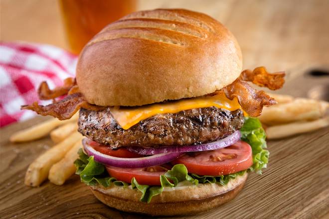 Order Bacon Cheddar Burger food online from Uno'S Pizzeria & Grill store, Southport on bringmethat.com