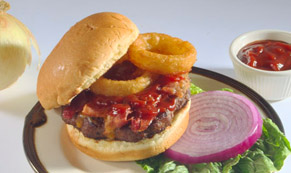 Order Texan Burger food online from Papa Saverios Pizzeria store, West Chicago on bringmethat.com