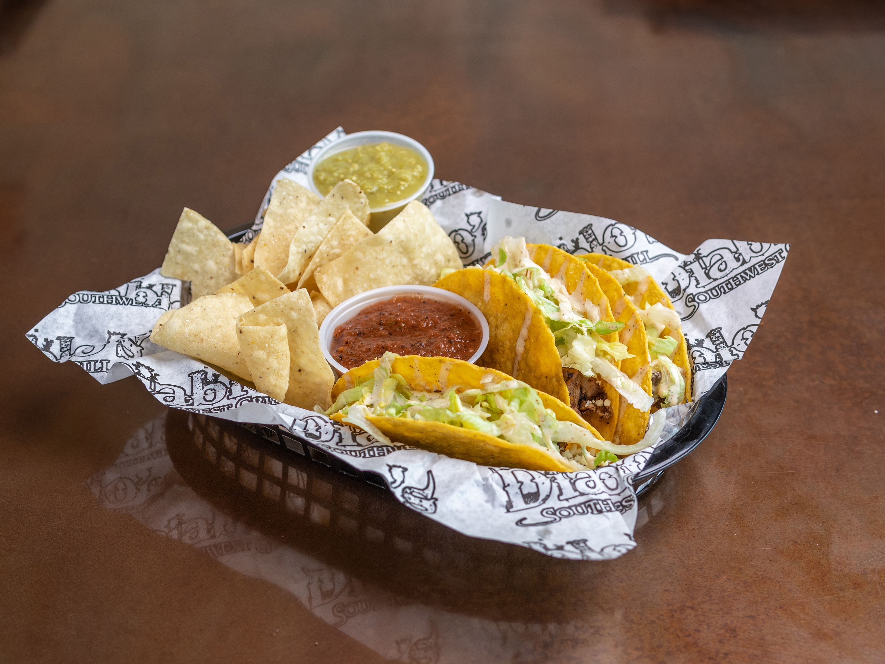 Order 3 Tacos food online from Diablo's Southwest Grill store, Aiken on bringmethat.com