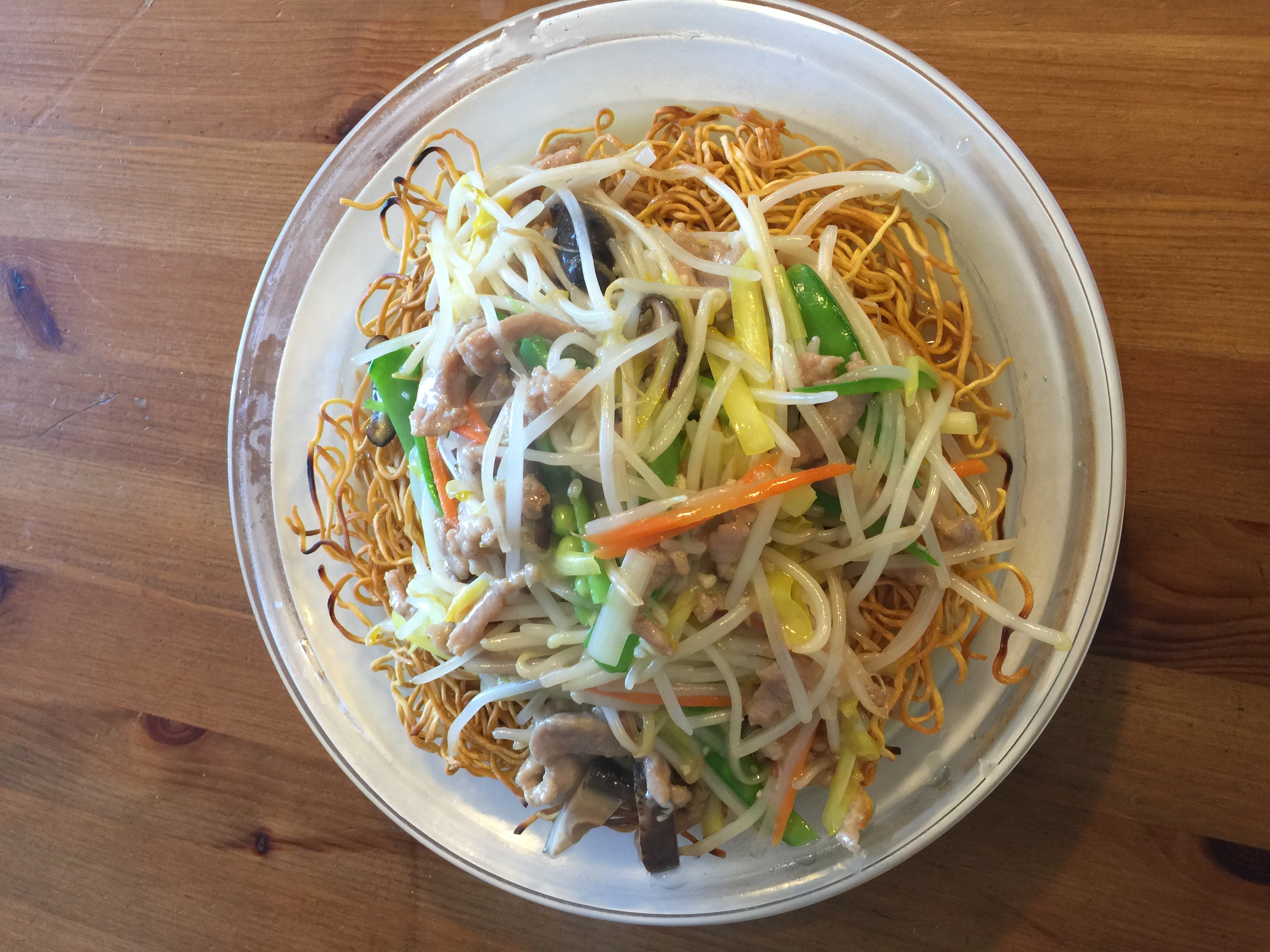 Order Pan Fried Noodles with Yellow Chive and Pork food online from Full House store, Burlingame on bringmethat.com