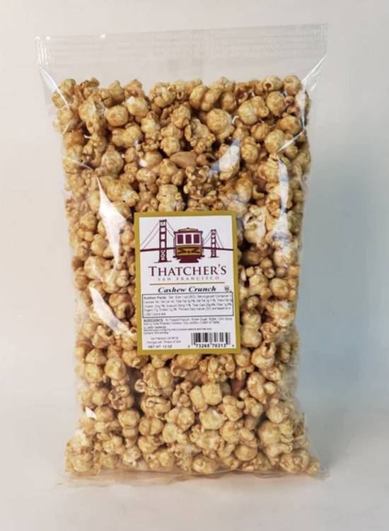 Order Cashew Crunch - 12 Oz food online from Thatcher's Special Popcorn store, San Francisco on bringmethat.com