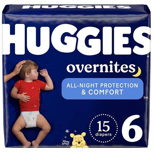 Order Huggies OverNites Nighttime Baby Diapers Size 6 - 15.0 ea food online from Walgreens store, Brookhaven on bringmethat.com