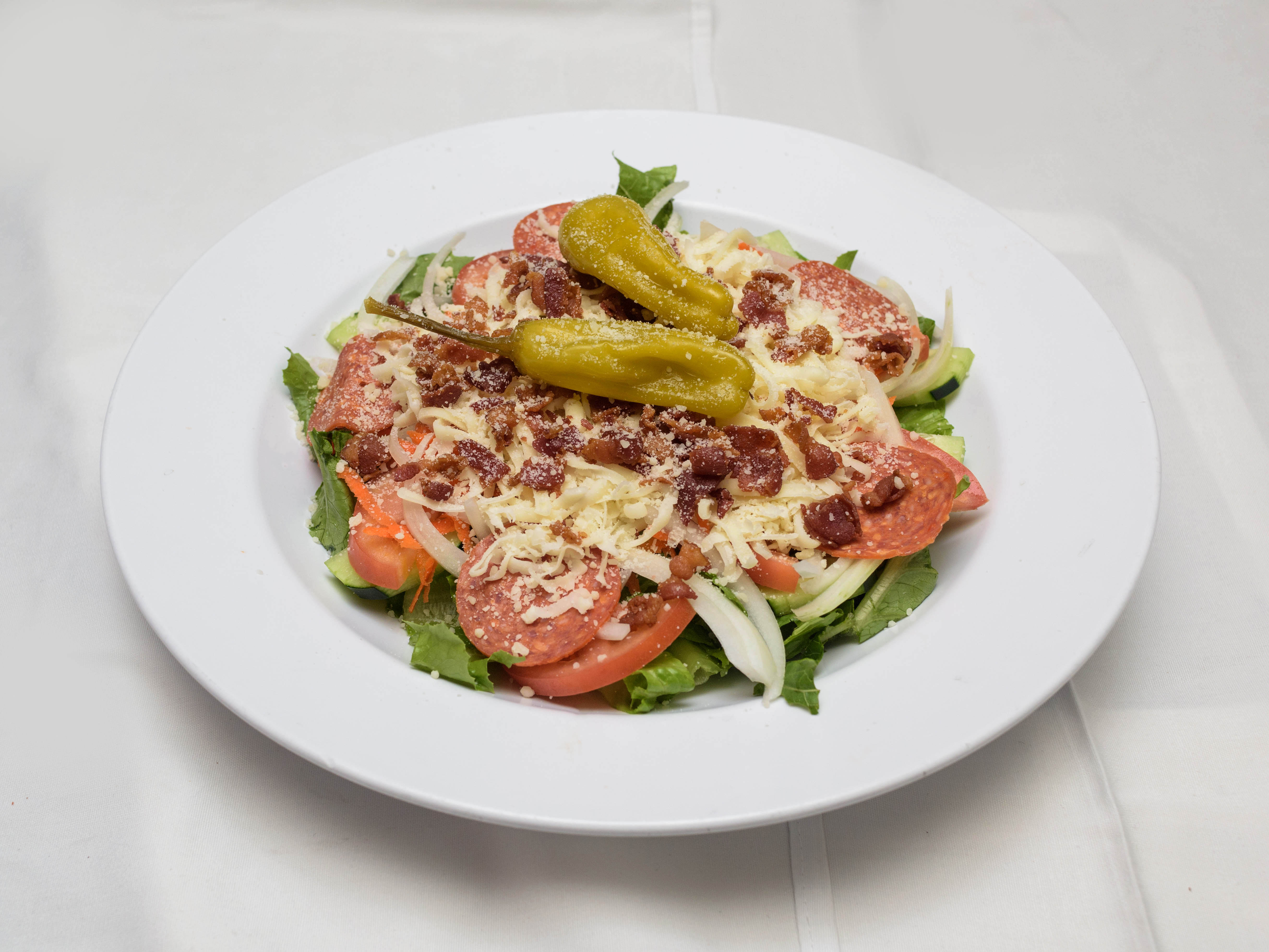 Order Large Italian Chopped Salad food online from Pizza Italia store, Libertyville on bringmethat.com