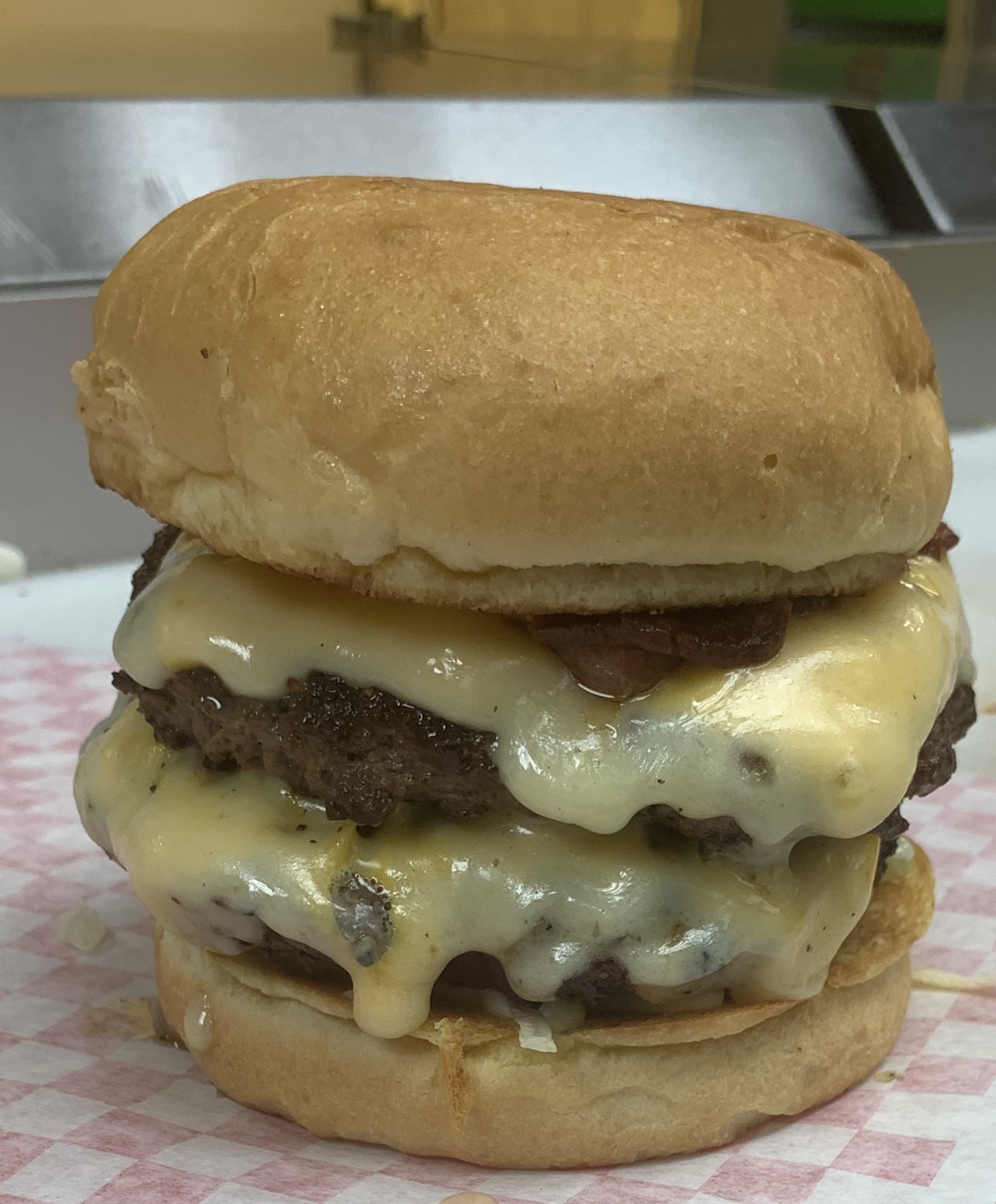 Order 1 lb. Double Meat Cheesbeburger food online from Texas Flaming Grill store, Abilene on bringmethat.com