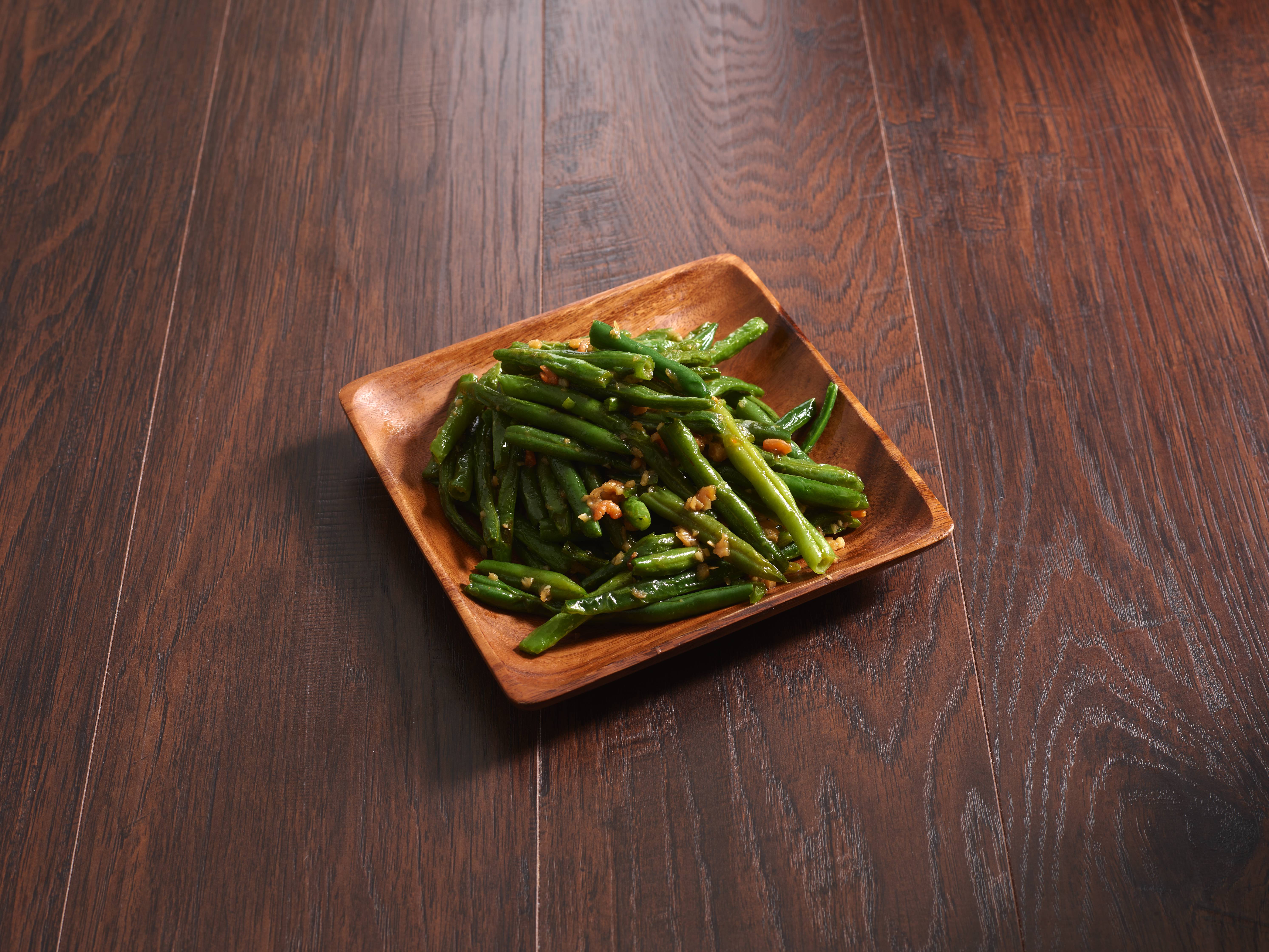 Order String Bean with Dried Shrimp and Chili food online from Island Malaysian Cuisine store, Las Vegas on bringmethat.com