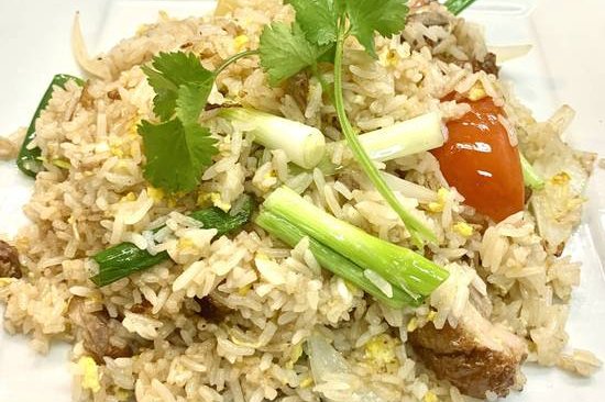 Order 87. Fried Rice with Roasted Duck food online from Sri Thai Cuisine store, San Francisco on bringmethat.com