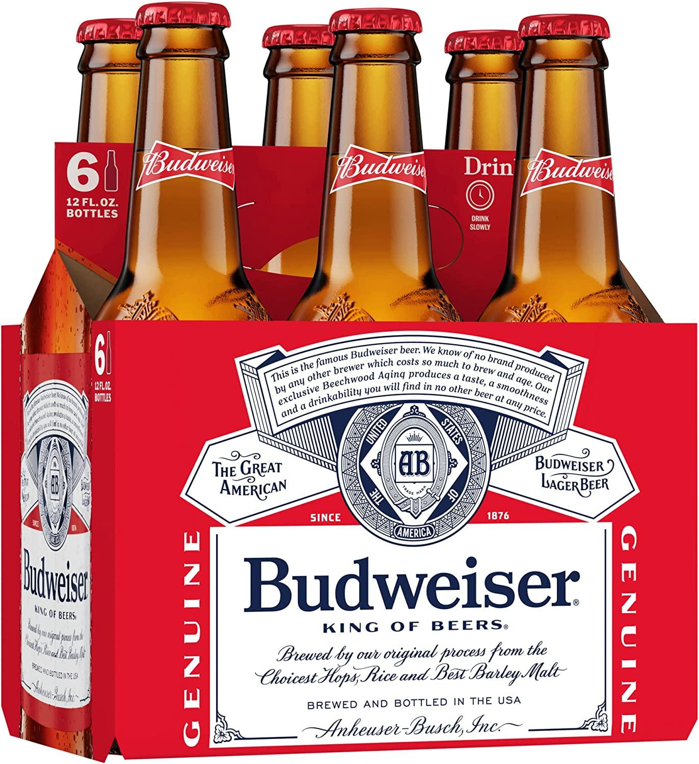Order 6 Pack of Budweiser food online from The Ivy store, Cleveland on bringmethat.com