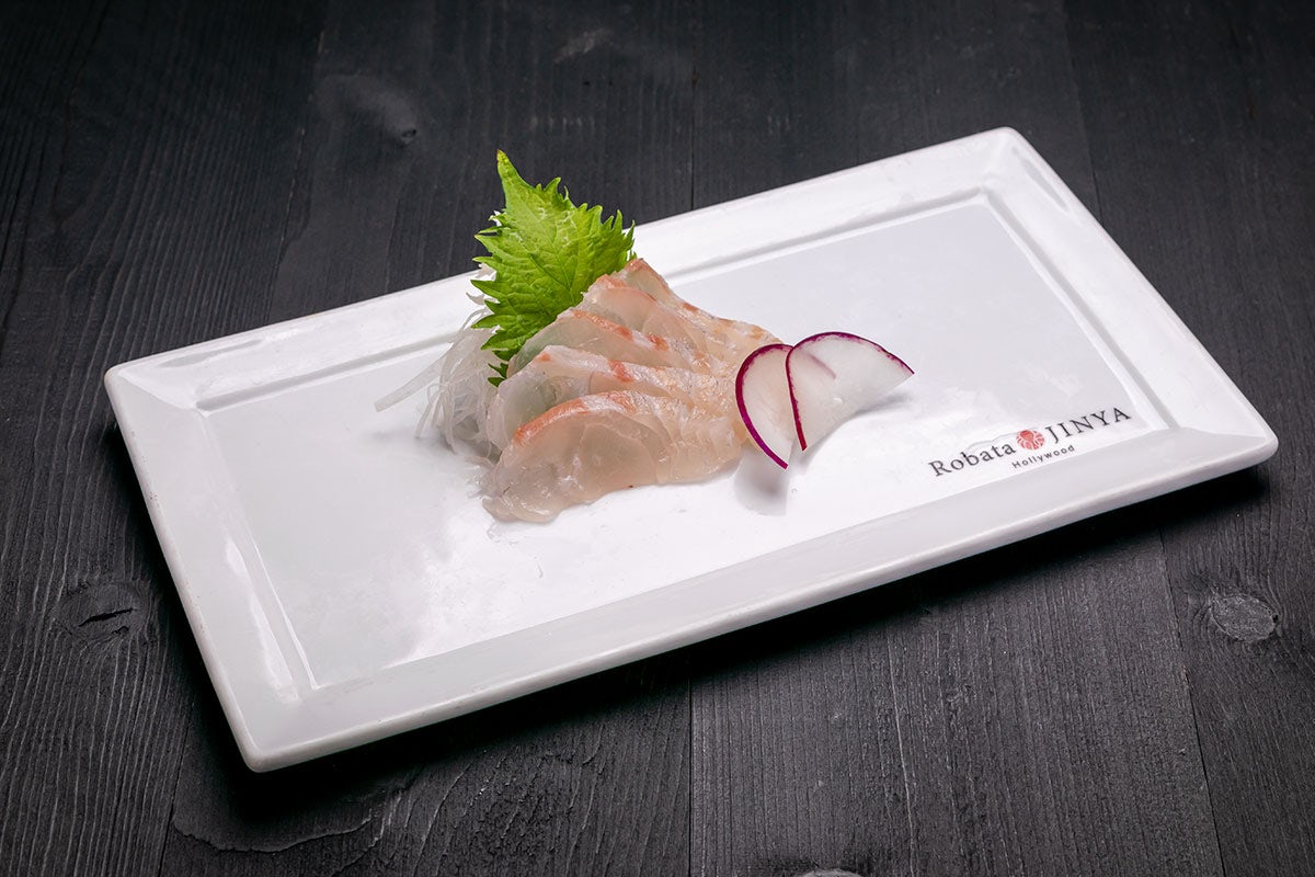 Order Tai (Red Snapper) Sashimi food online from Robata Jinya store, Los Angeles on bringmethat.com