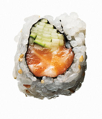 Order R26. Salmon Cucumber Roll food online from Tengu Asian Bistro store, Albany on bringmethat.com