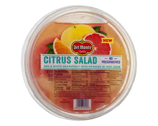 Order Del Monte · Citrus Salad Oranges, Red & White Grapefruit in Juice (20 oz) food online from Winn-Dixie store, Zachary on bringmethat.com