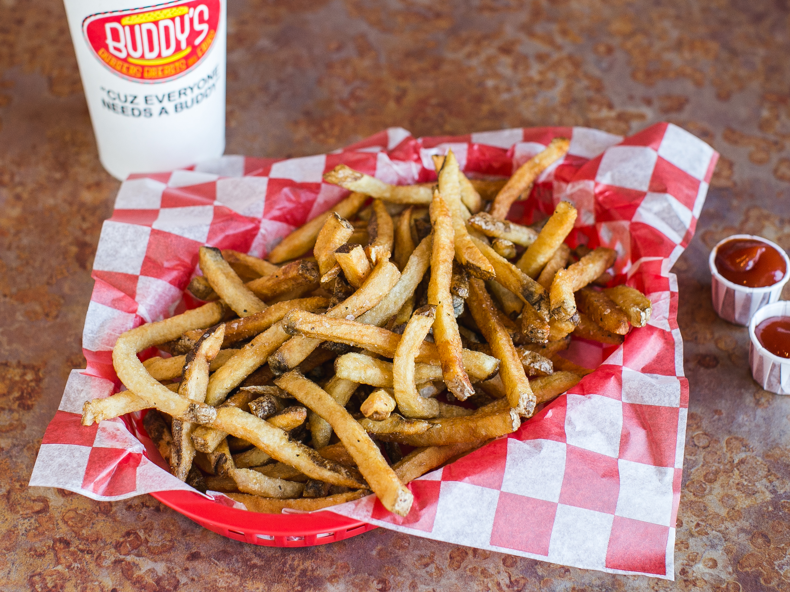 Order Fresh Cut Fries food online from Buddy's Burgers, Breast & Fries store, Kennett Square on bringmethat.com