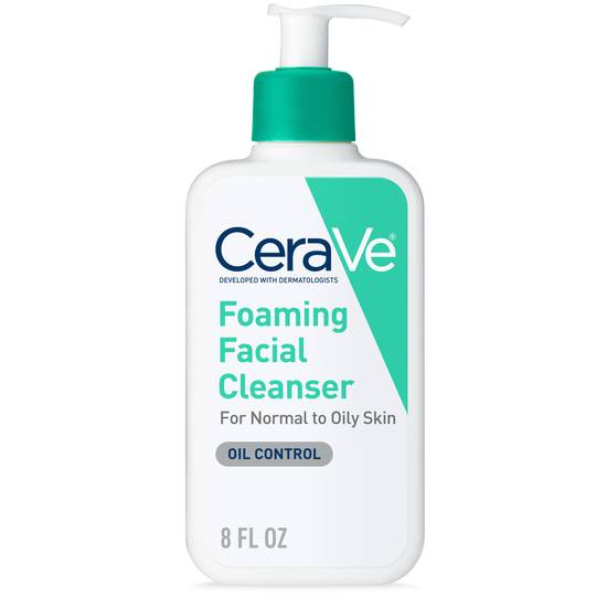 Order CeraVe Foaming Facial Cleanser, Face Wash for Oil Control, 8 OZ food online from CVS store, INGLEWOOD on bringmethat.com