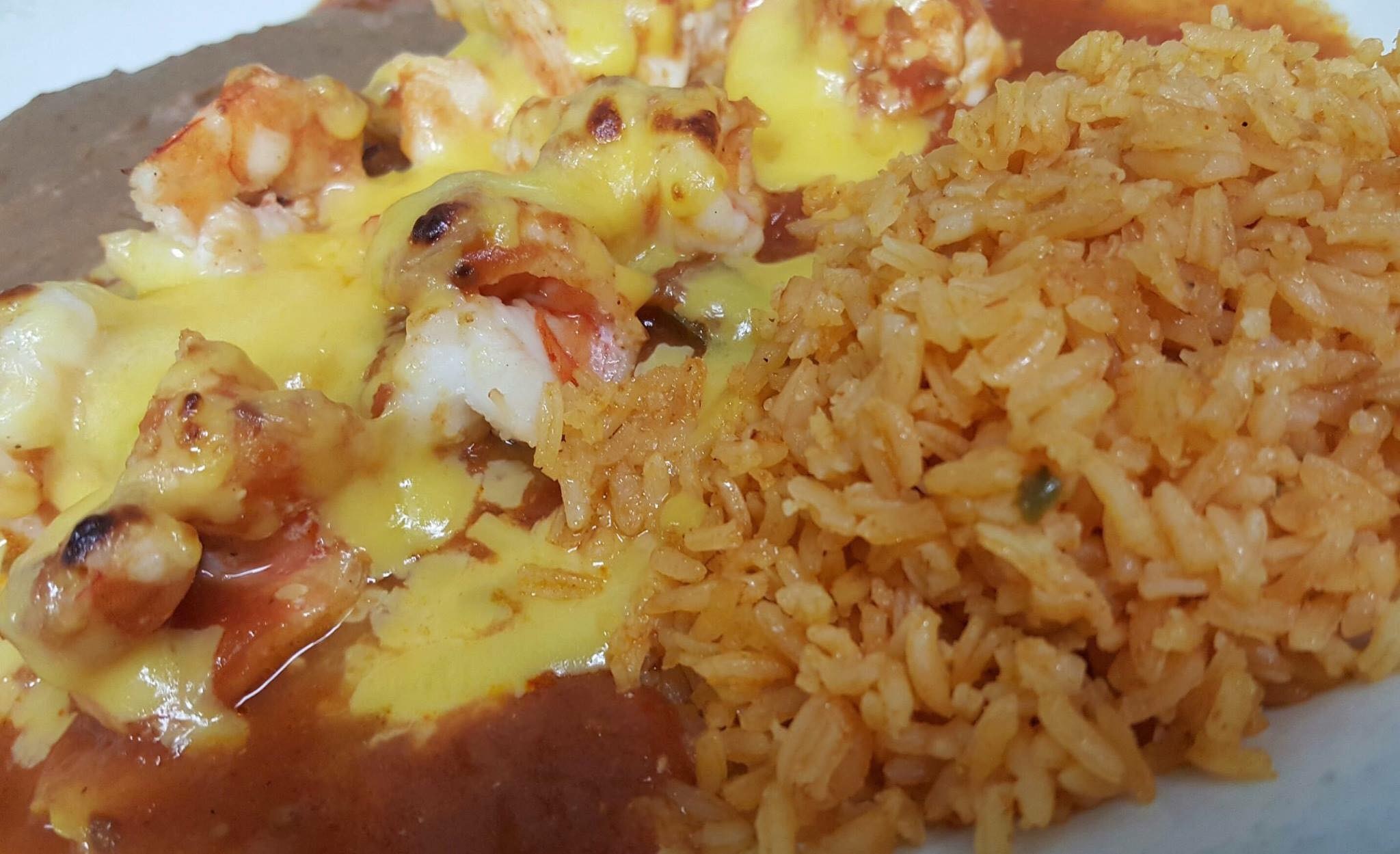 Order Shrimp Enchiladas food online from Tequila Lopez Mexican Restaurant store, Houston on bringmethat.com
