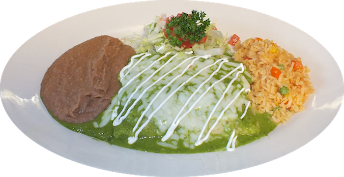 Order Enchiladas Verdes food online from Rita Cantina Mexican Kitchen store, Pinehurst on bringmethat.com