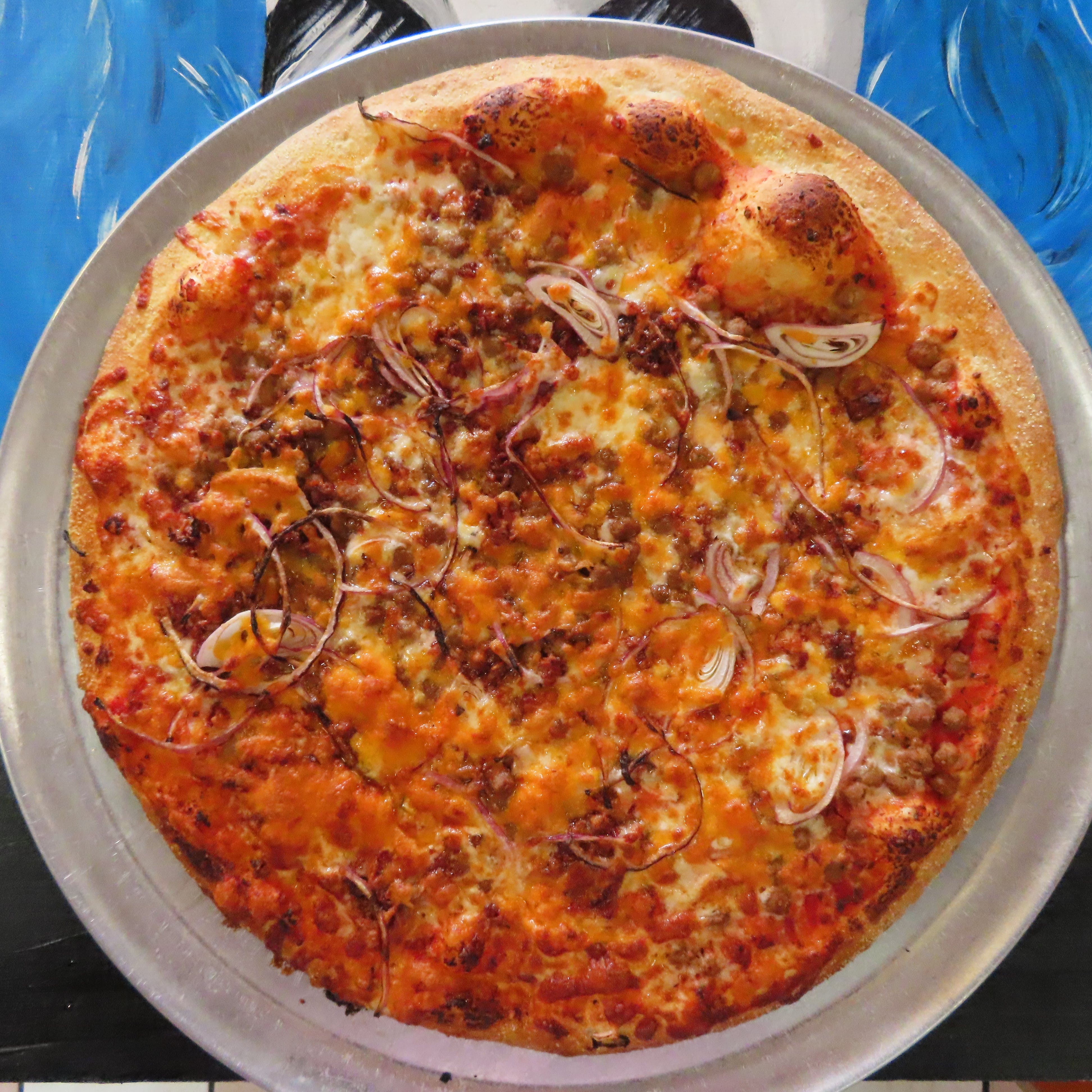Order Bacon Cheeseburger Pizza - Medium 12" food online from The Pizza Guy store, Dallas on bringmethat.com