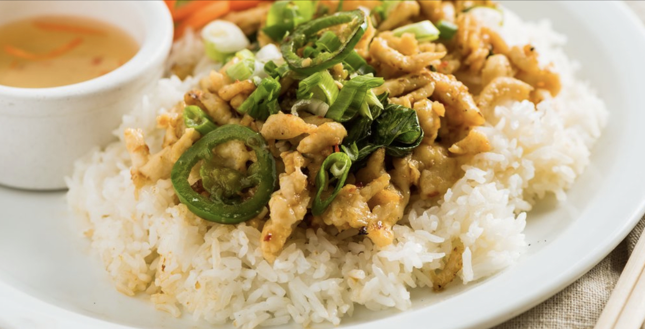 Order Spicy Basil Chicken food online from Tea Plus Noodle store, Burlingame on bringmethat.com