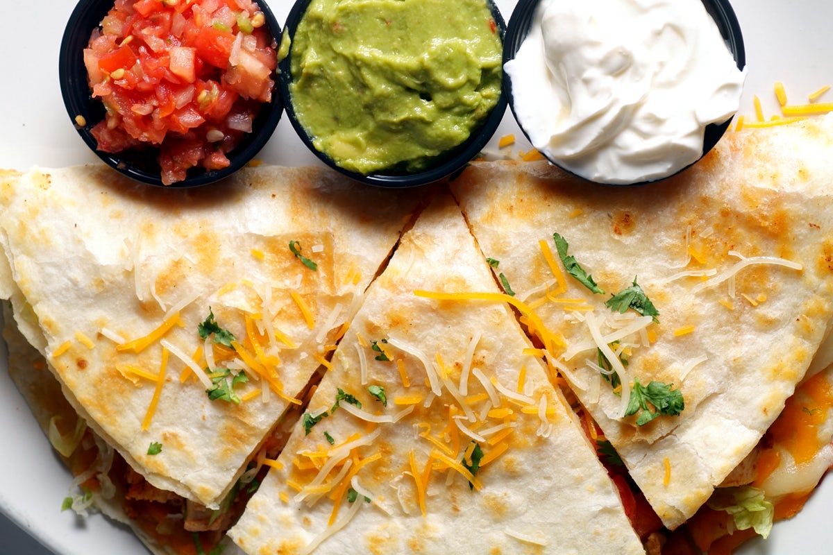 Order Bar Quesadilla food online from Arooga's Grille House and Sports Bar store, Warwick on bringmethat.com