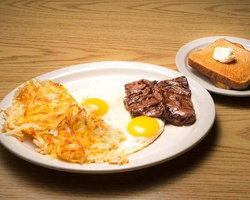 Order (4oz) Special Skirt And Eggs food online from Royalberry Wafflehouse & Restaurant store, Palos Heights on bringmethat.com