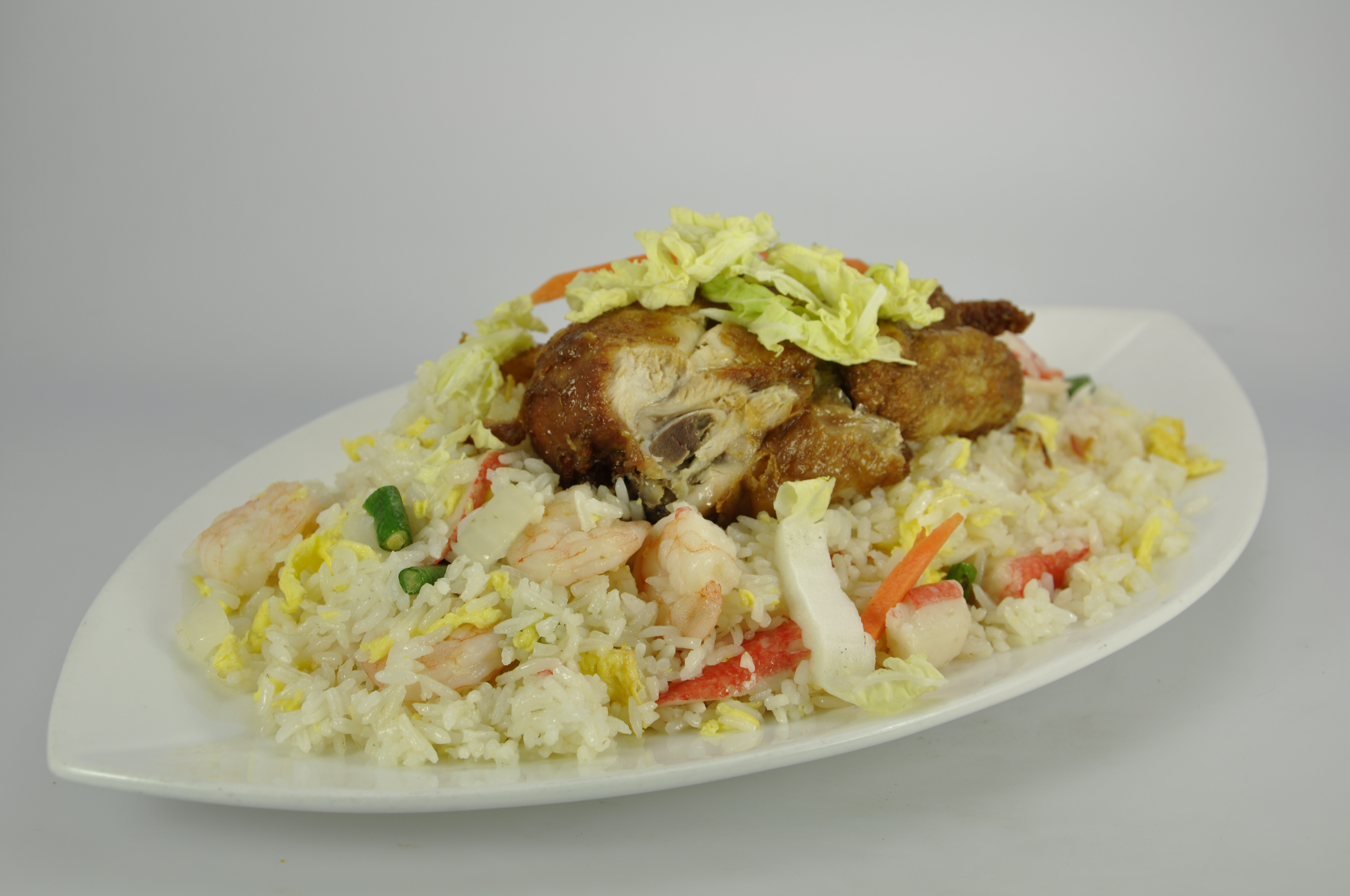 Order House Special Fried Rice food online from Kaieteur Express Restaurant store, South Richmond Hill on bringmethat.com