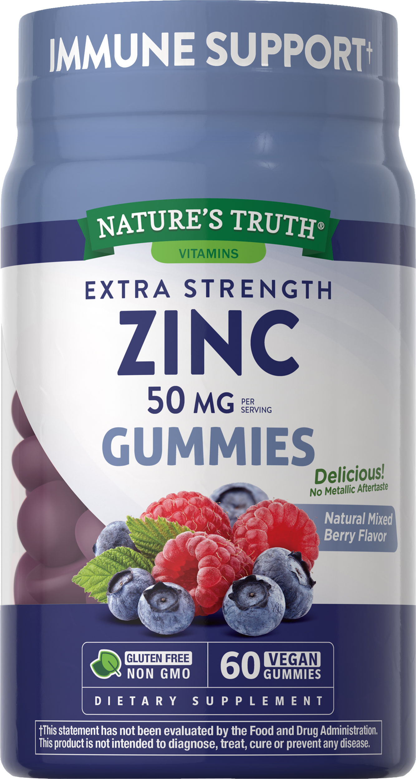 Order Nature's Truth Zinc Gummies - 50mg, Mixed Berry, 60 ct food online from Rite Aid store, REEDLEY on bringmethat.com