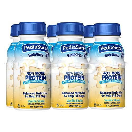Order PediaSure SideKicks Kids Protein Shake to Help Kids Grow Vanilla - 8.0 fl oz x 6 pack food online from Walgreens store, Riverdale on bringmethat.com