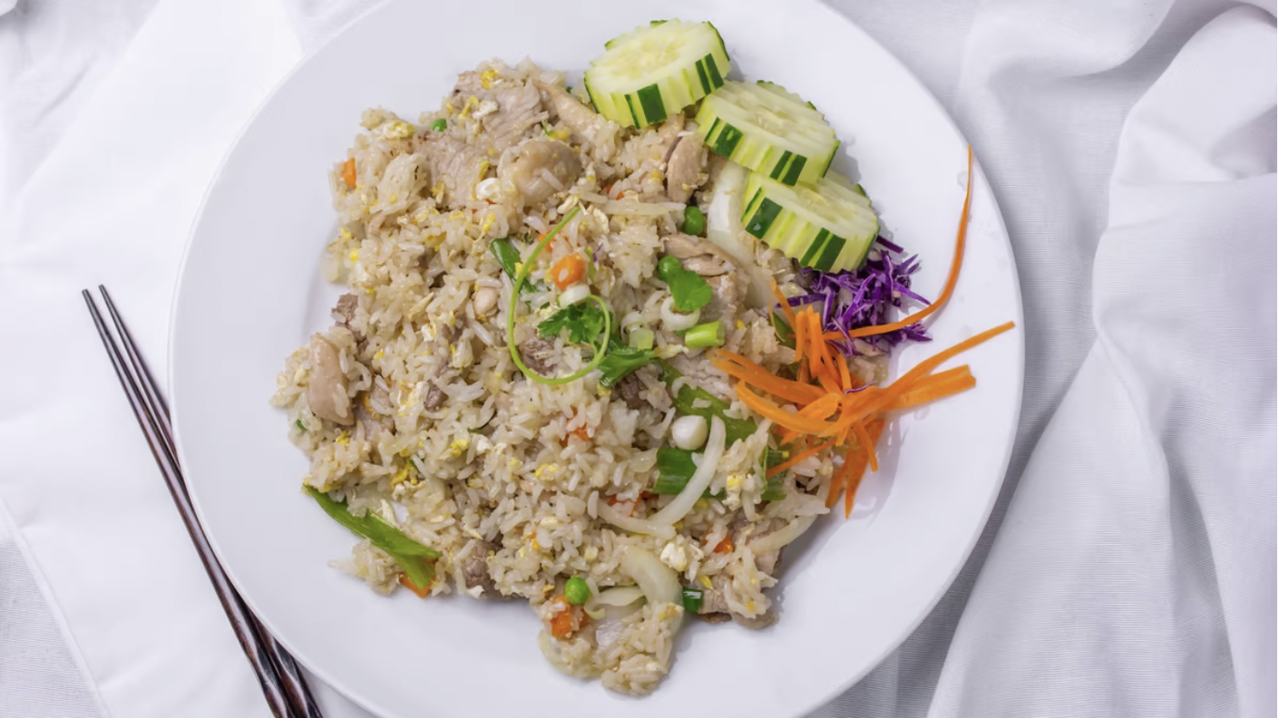 Order F-6. Combination Fried Rice food online from Royal Thai Restaurant store, Diamond Bar on bringmethat.com