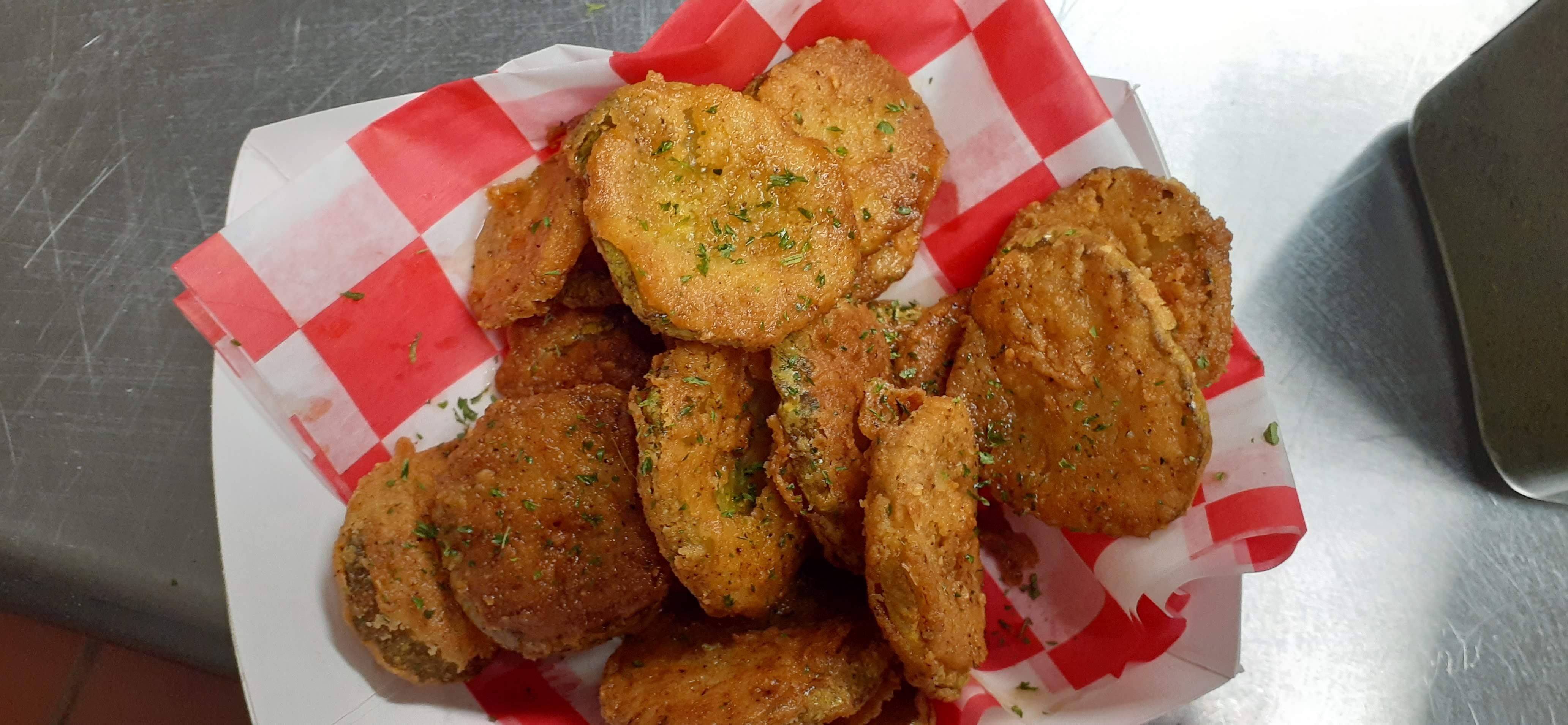 Order Fried Pickles food online from Crunch And Munch Take Out store, Bridgeport on bringmethat.com