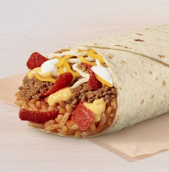 Order Classic Cheesy Double Beef Burrito food online from Taco Bell store, Cheney on bringmethat.com