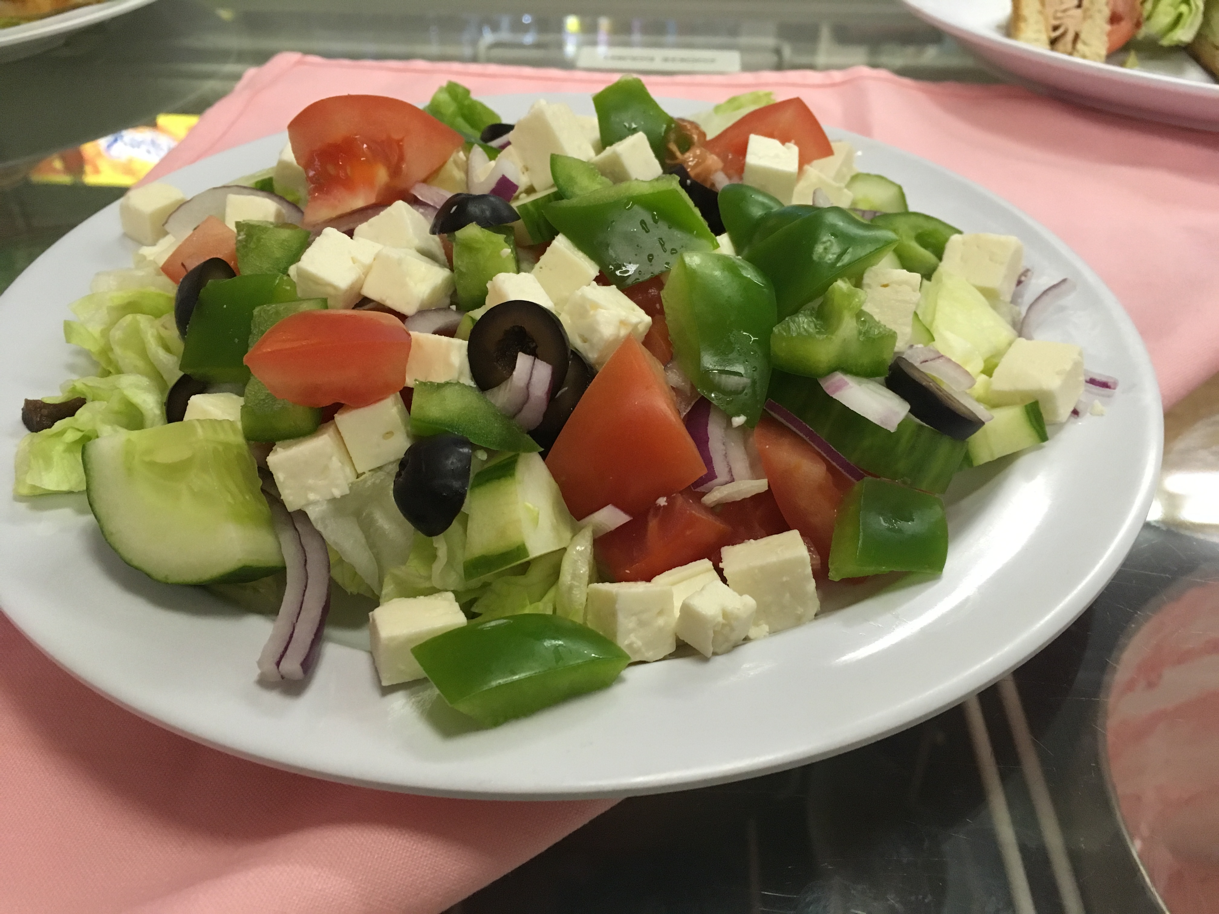 Order Greek Salad food online from The Ferryman Cafe store, Dobbs Ferry on bringmethat.com