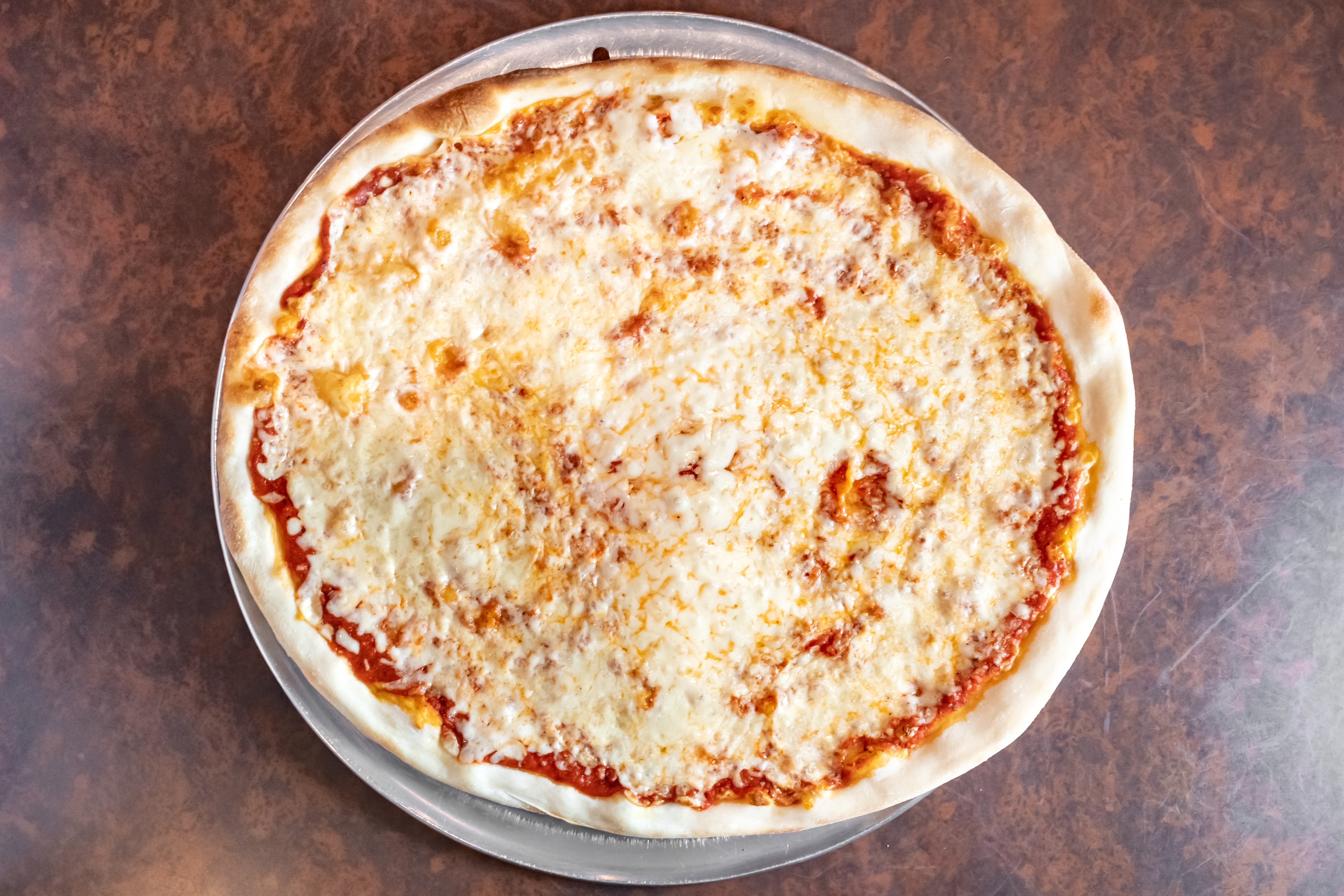Order Cheese Pizza - Medium 14'' (6 Slices) food online from Paisano's store, Benbrook on bringmethat.com