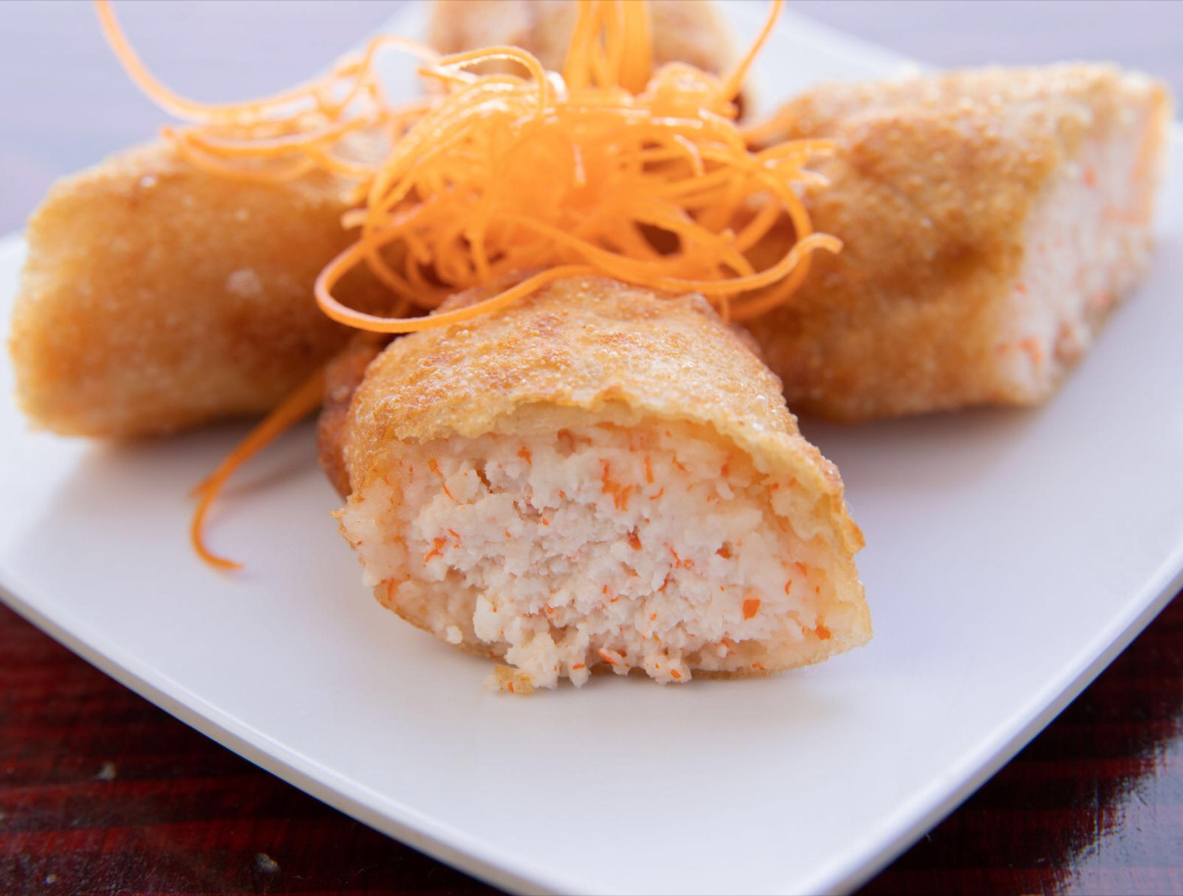 Order Creamy “Crab” Rolls food online from Meshuga 4 Sushi - W. Pico Blvd. store, Los Angeles on bringmethat.com