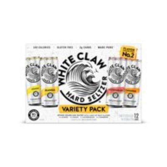 Order White Claw 12 pack Mango Variety cans 12oz. food online from Round Up Liquor & Grocery store, Wildomar on bringmethat.com
