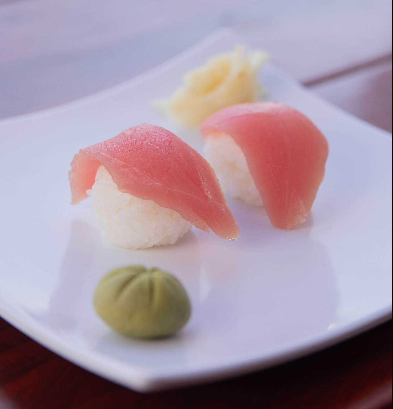 Order Tuna Nigiri food online from Meshuga 4 Sushi - N. La Brea Ave. store, Los Angeles on bringmethat.com