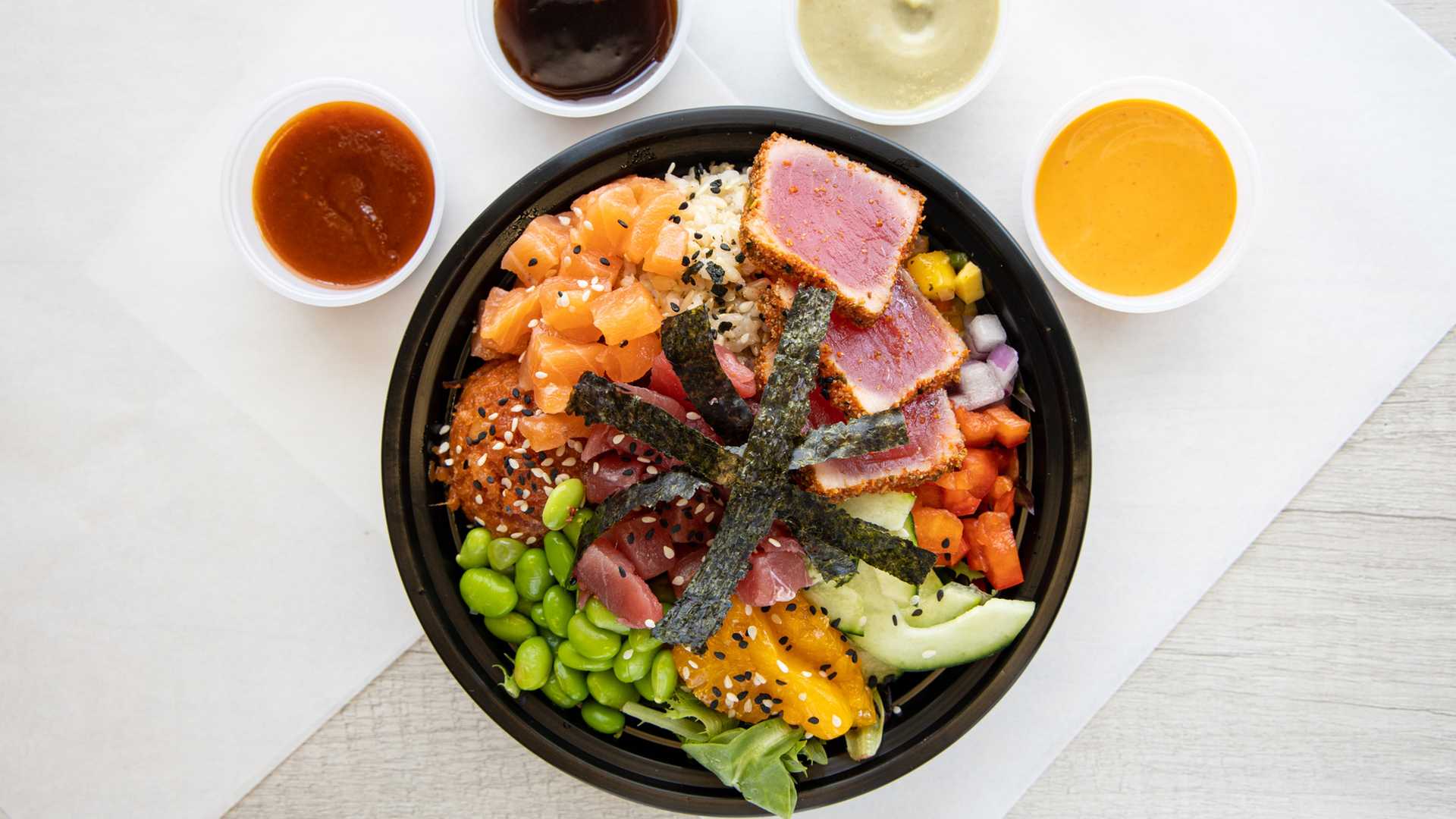 Order Large Bowl food online from Poke Bowl-Rrito store, Salinas on bringmethat.com