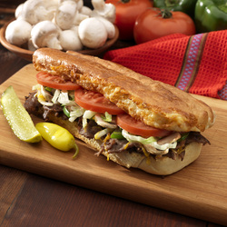 Order Steak Sandwich  food online from Mancinos Pizza & Grinders store, Fond Du Lac on bringmethat.com