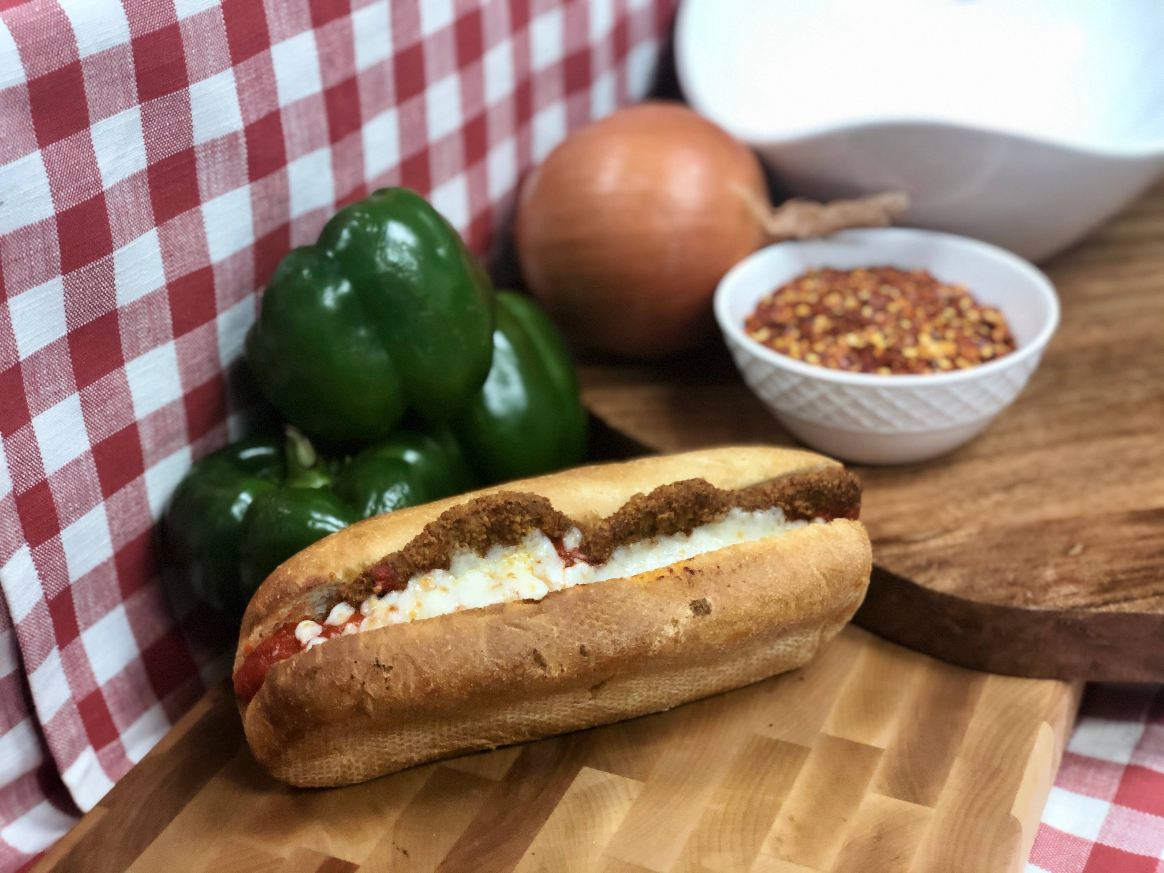 Order Meatball & Cheese Sub food online from Katsouprinis Pizza Squared store, Bethesda on bringmethat.com