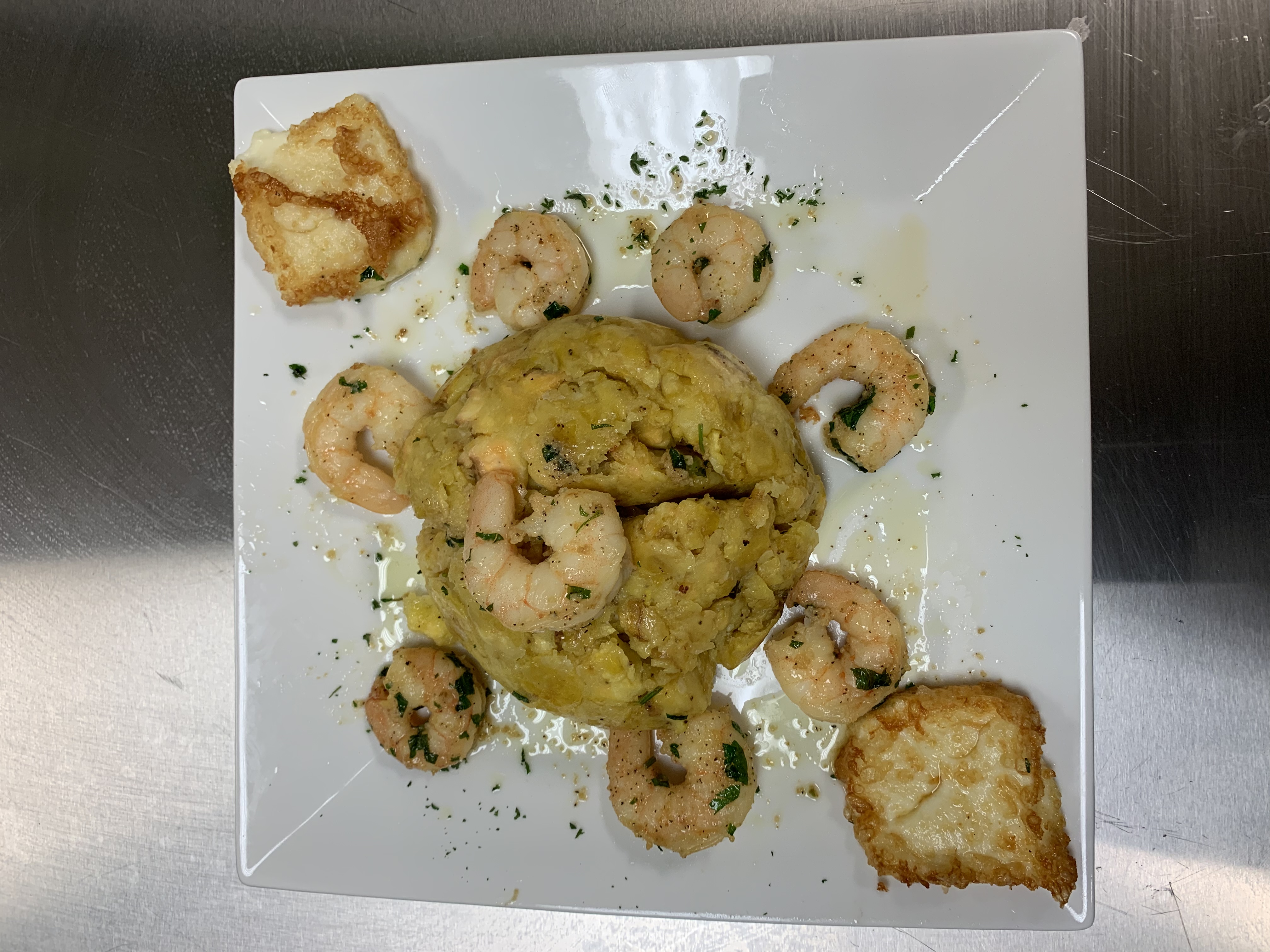 Order Shrimp and Fried Cheese Mofongo food online from Punta Cana store, Pikesville on bringmethat.com
